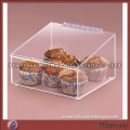 Clear Acrylic Bakery Display Case/Acrylic Food Display Holder